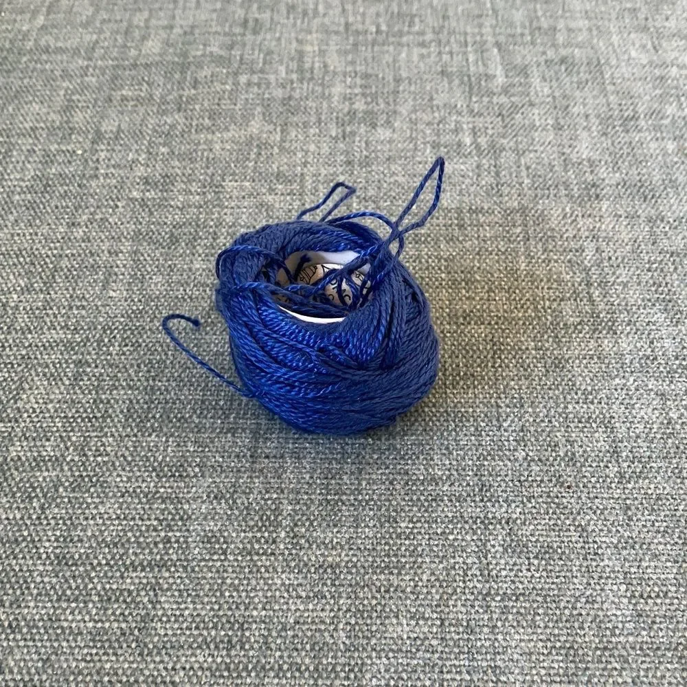 Blue Needlepoint Thread Yarn